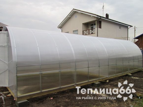 Теплица из поликарбоната Рада 3М 3х8 м с перегородкой,  (разборная, в коробке, усиленная)