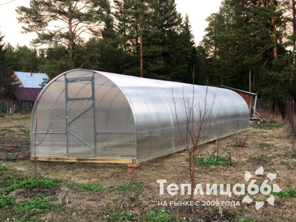 Теплица Рада 3М из поликарбоната, ширина 3 м