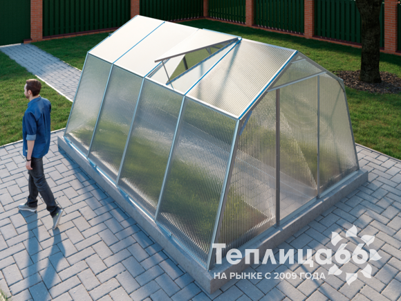 Теплица Мята под поликарбонат, 3x4 метра
